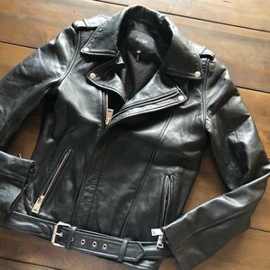 maje beline leather jacket